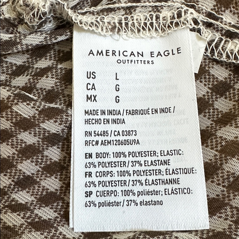 American Eagle Plaid Tie Front Tank Top - Picture 9 of 9
